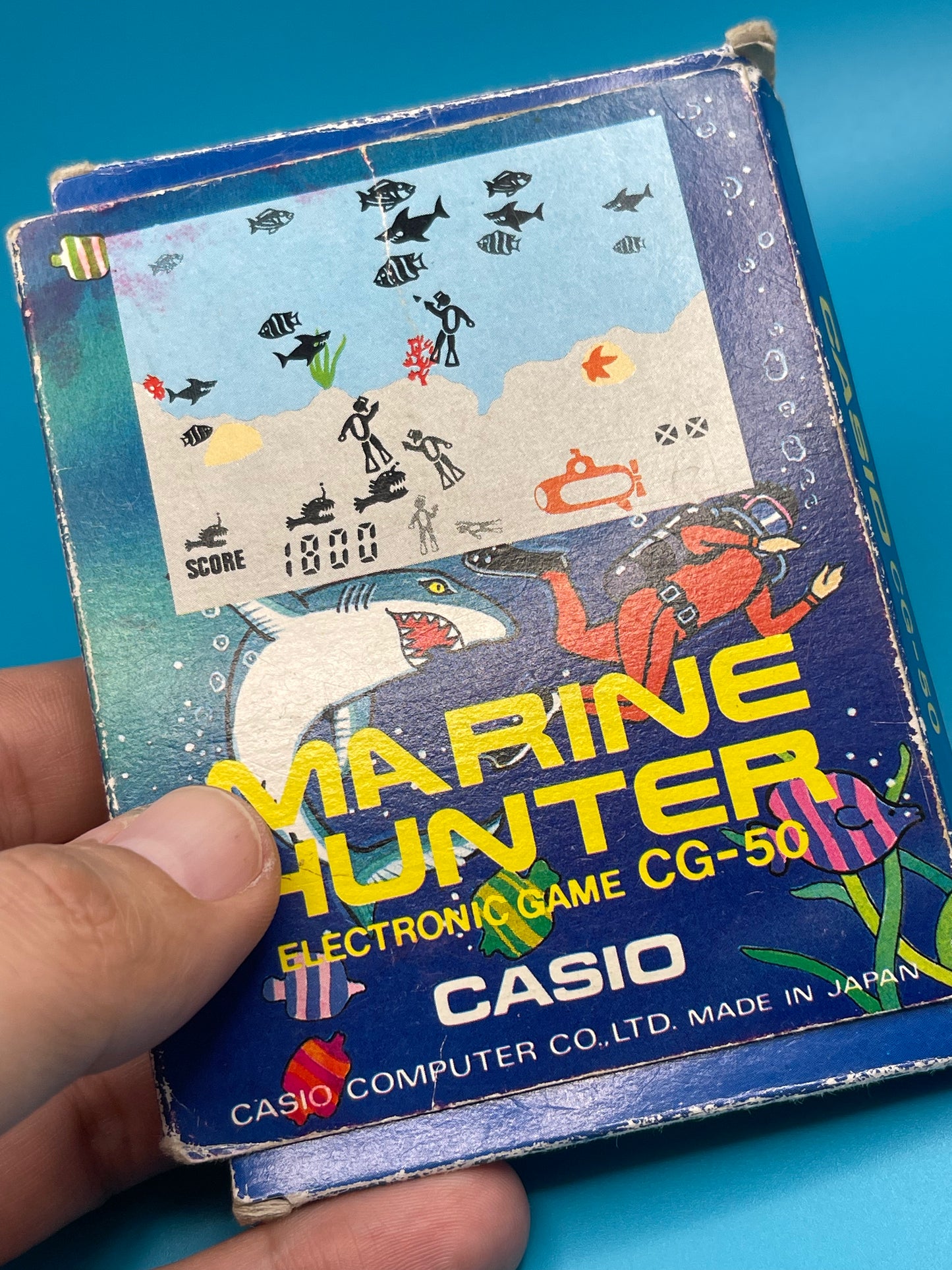 1980s Casio CG-50 LCD Handheld game MARINE HUNTER game