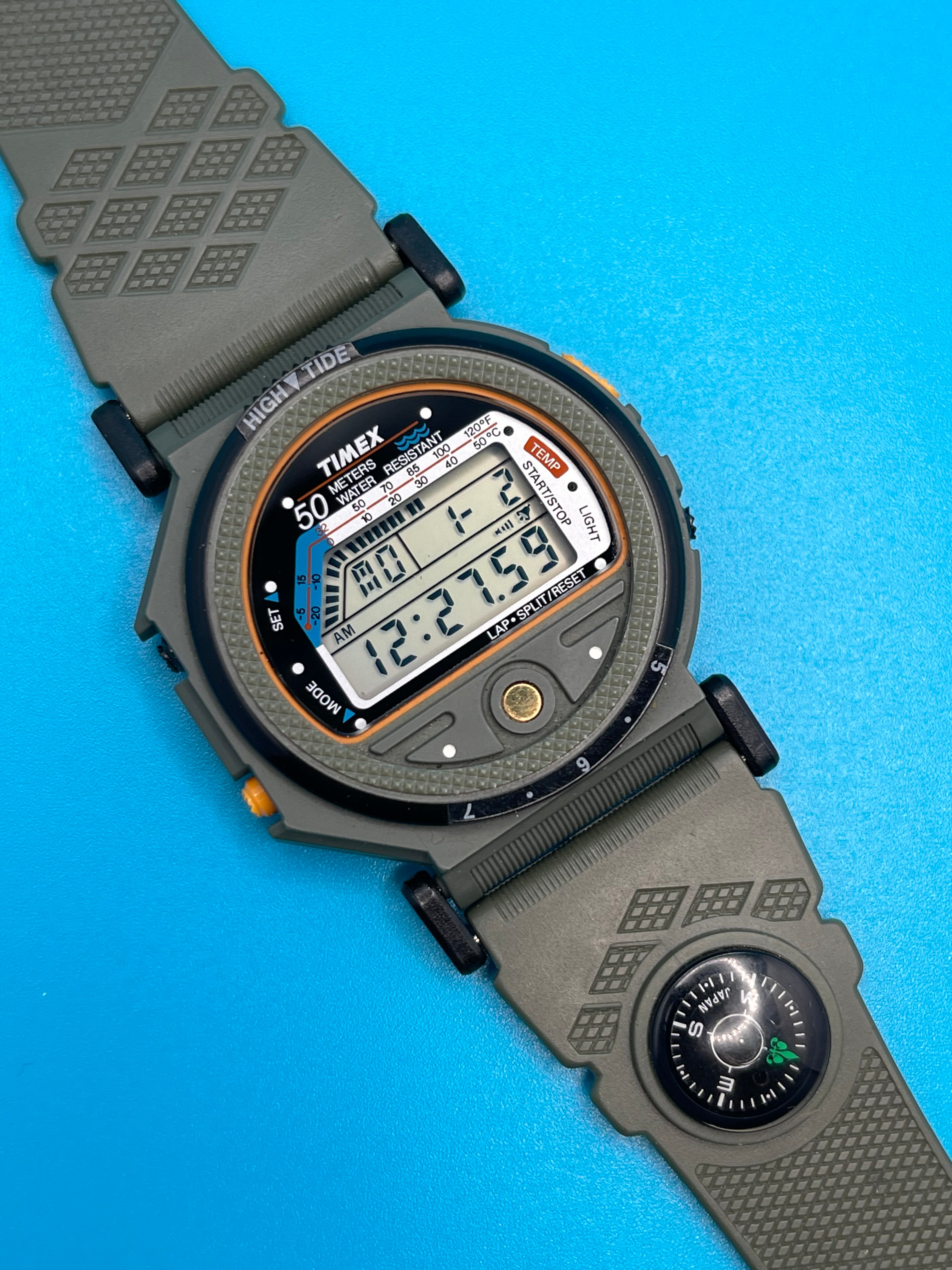 1991 Timex Blazer 707 Vintage Digital Watch Temp High Tide Light *NO BAND/STRAP Timex Blazer 707 Vintage Digital Watch - RARE! - Temp, High  main image 2
