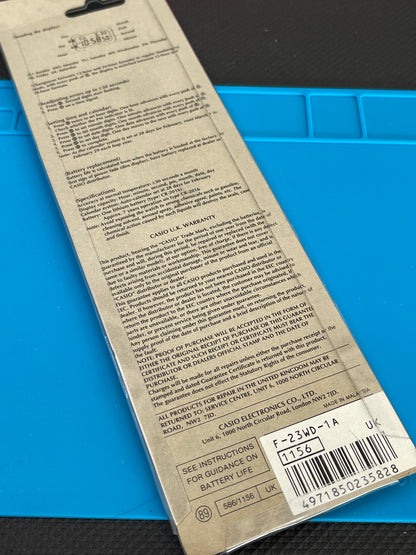 Casio F-23 In packaging