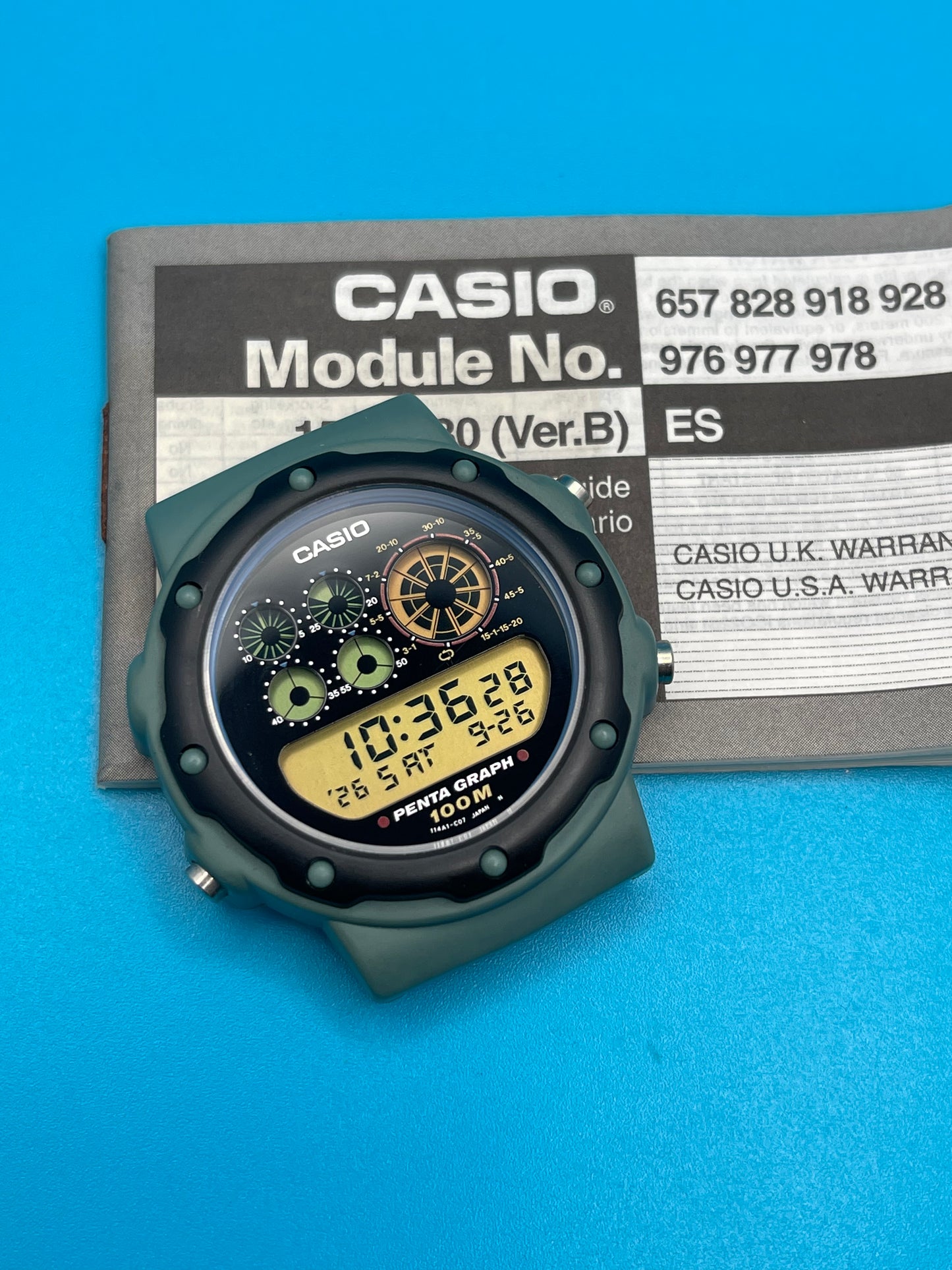 1992 Casio PGW-30 Penta Graph blue