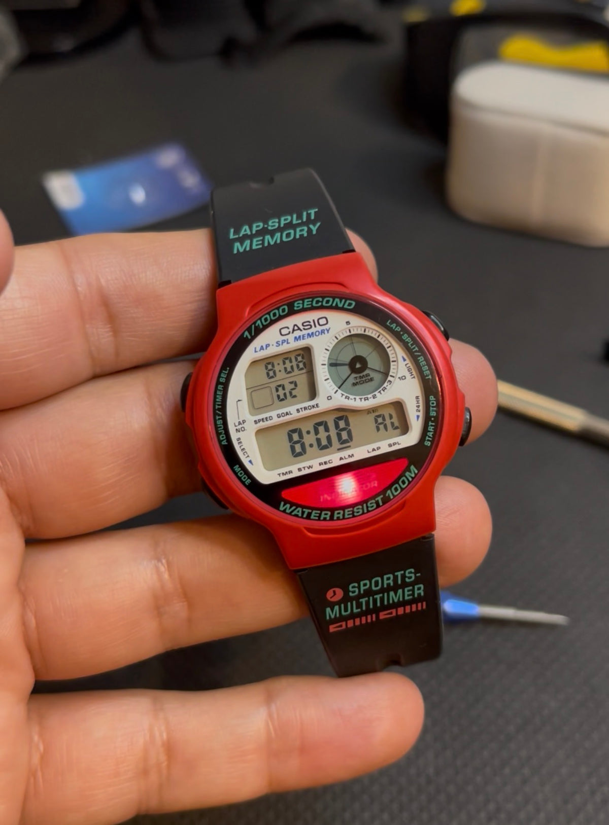 1993 Casio LED-10 Red case
