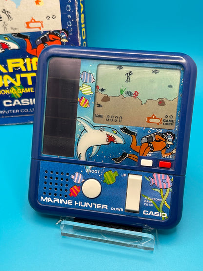 1980s Casio CG-50 LCD Handheld game MARINE HUNTER game