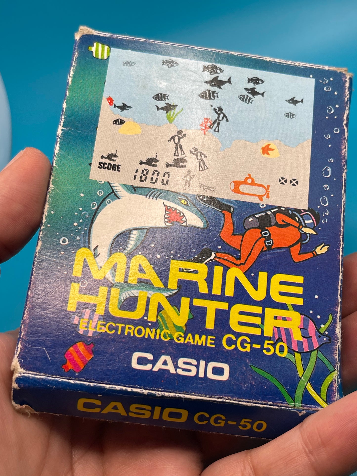 1980s Casio CG-50 LCD Handheld game MARINE HUNTER game