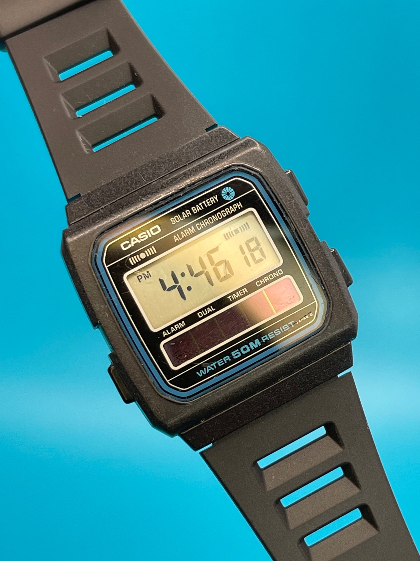 1984 Casio W-27 solar watch