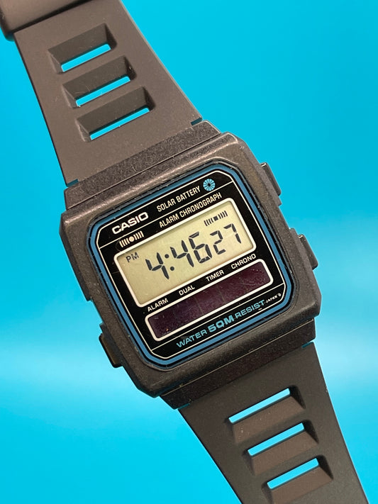 1984 Casio W-27 solar watch
