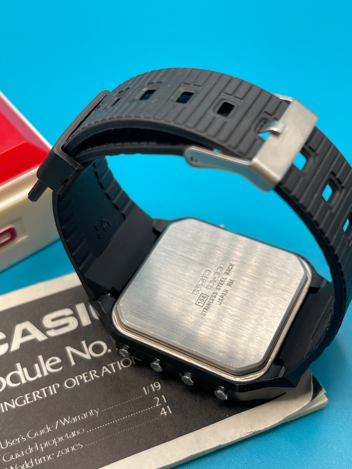 Lorus Yellow digital watch V802 6010