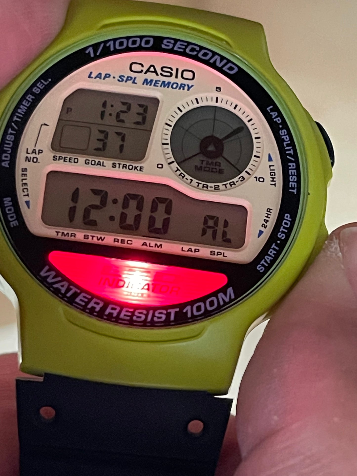 1992 Casio LED-10 rare lime green