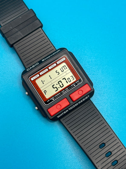 1984 Casio W-500 Red button