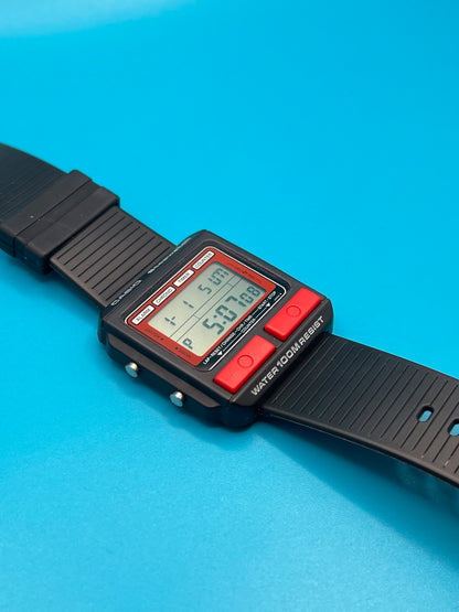 1984 Casio W-500 Red button