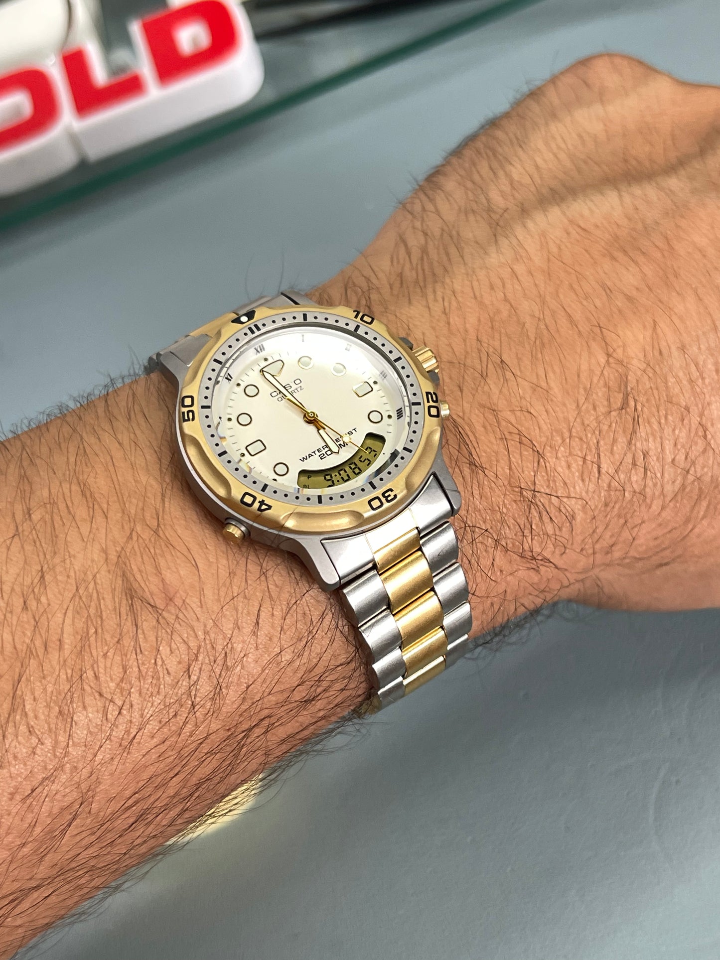 1990 Casio Oceanus 200M Divers watch, AD-702 new old stock